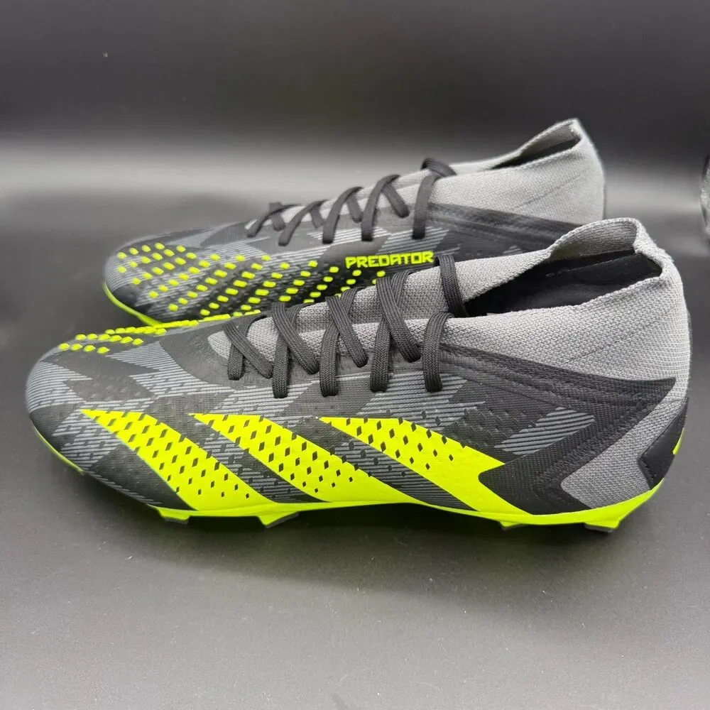 adidas PREDATOR ACCURACY.2 FIRM GROUND SOCCER CLEATS Black/Yellow IG0781 Men’s 6
